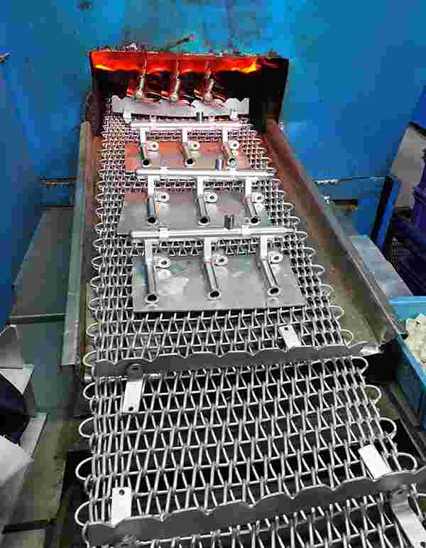  Fiber welding furnace mesh belt